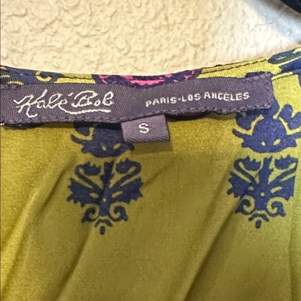 Hale Bob Colorful Silk Shirt Tunic Large Vintage Y2K Size Small - Picture 3 of 6